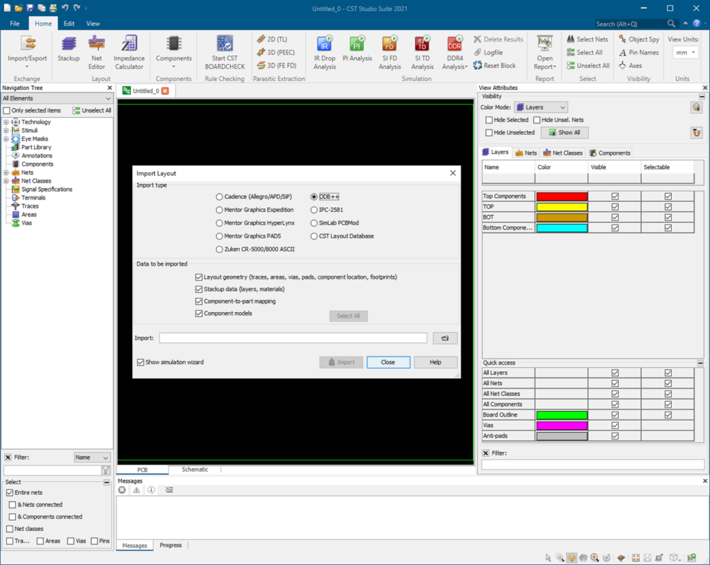 PCB Analysis using CST Electromagnetic Simulation Software